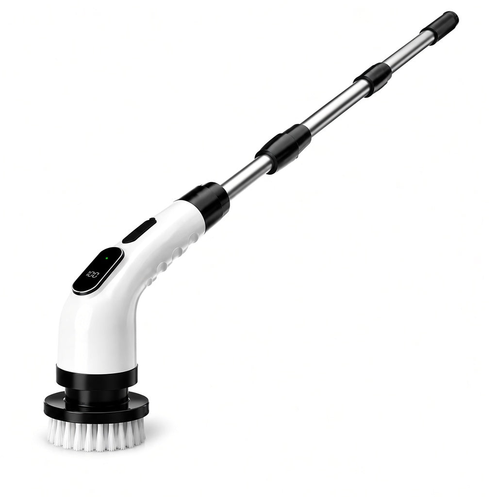Tubtonic cordless spin scrubber with extendable handle on white